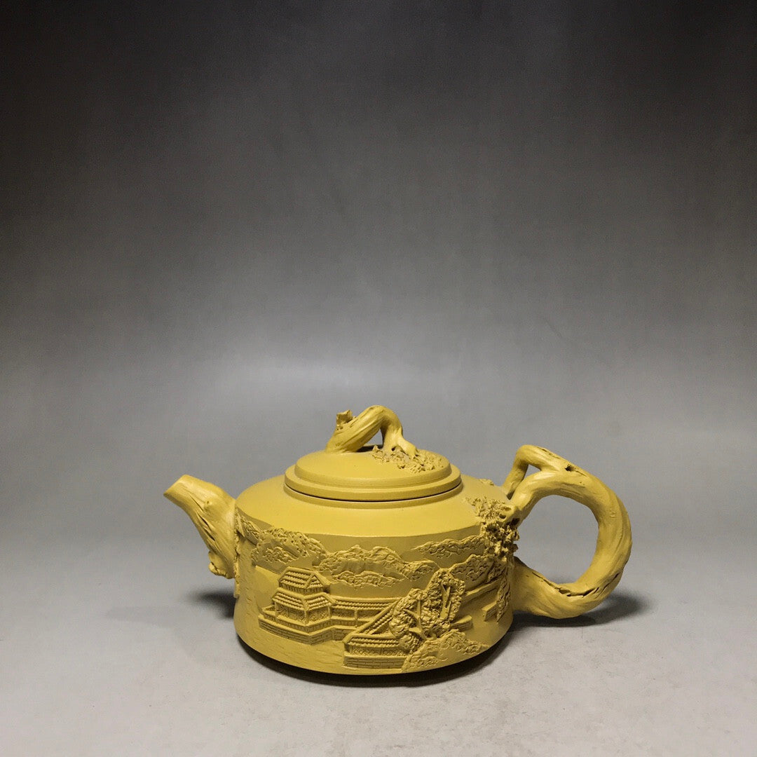 Tea Pot 220ml Chinese Yixing Zisha Clay Handmade Exquisite Teapot Landscape Set