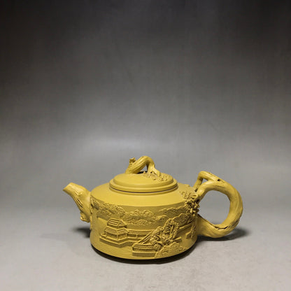 Tea Pot 220ml Chinese Yixing Zisha Clay Handmade Exquisite Teapot Landscape Set