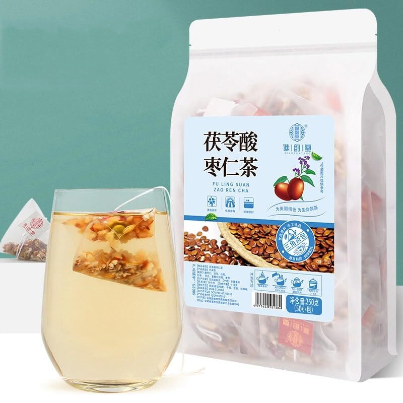 Poria Cocos Sour Jujube Kernel Tea ,Combination of Floral Tea (250g,5gx50pack)