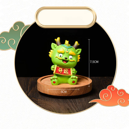 2024 Chinese Zodiac Dragon Resin Statue Year Gift Home Car Mascot Decor Ornament