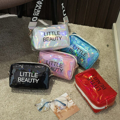 New Female Mini Laser Crossbody Bags PVC Casual Messenger Shoulder Bags Fashion