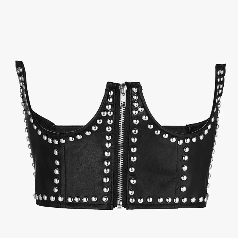 Women Belts Zipper Closure Corset Lift Up Masquerade Party Crop Tops Cummerbunds