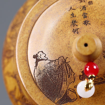Handmade Tea Pot True Yixing Zisha Duan Clay Master Pot With Certificate Paper