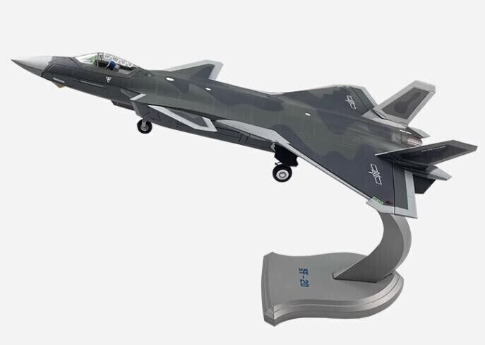 1:60 35CM J-20 Stealth Fighter Plane Diecast Airplane Military Aircraft Model