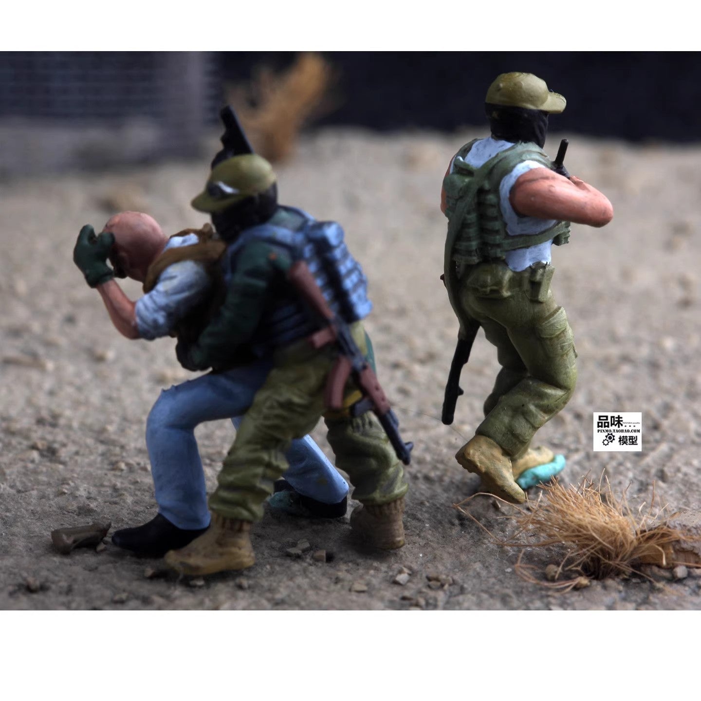 Homemade 1/72 Russian Wagner 7-Persons Capture Special Operations Team Model