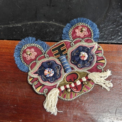 Chinese Vintage Style Embroidery Tiger Head Patch DIY Applique