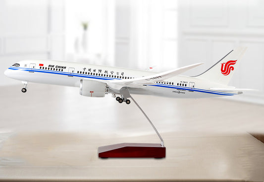 1:130 43CM AIR CHINA BOEING 787 Passenger Airplane Landing Gear Resin Model