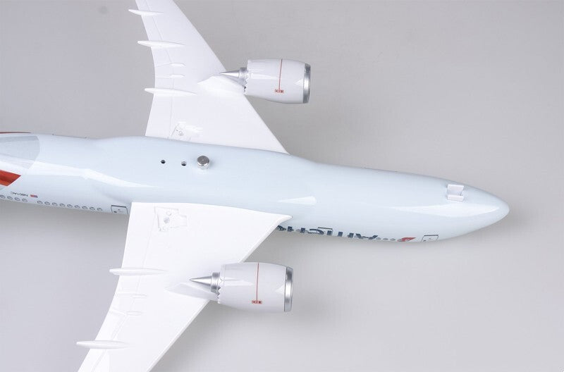 1:130 43CM American BOEING 787 Passenger Airplane Landing Gear Resin Plane Model