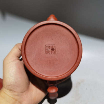 vintage chinese yixing purple clay teapot zisha ceremony bamboo teaware art