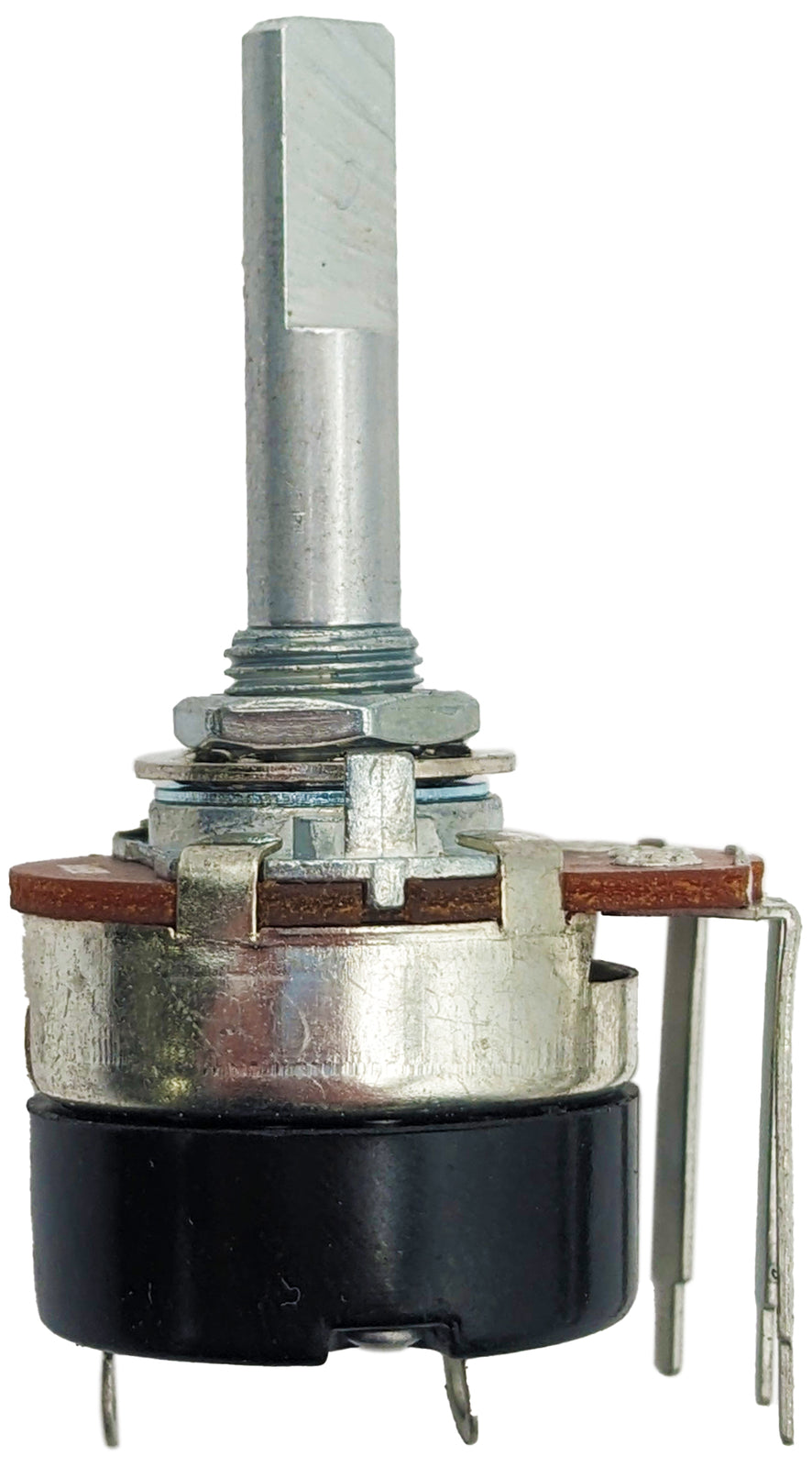 4 Pack 1/2W 500K Ohms Potentiometer, Single Turn, Round Shaft, Panel Mount