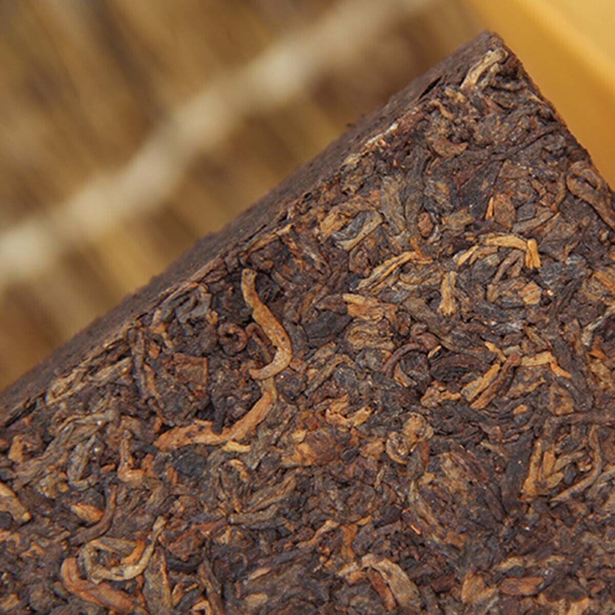 250g Ancient Tree Golden Bud Puerh Tea Brick Yunnan Pu-erh Ripe Tea Natural BoKu
