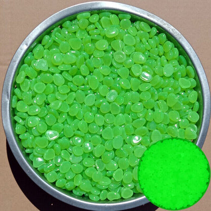 100Pcs/Bag Mixed Color Outdoor Luminous Stones Glow In Dark Garden Pebbles
