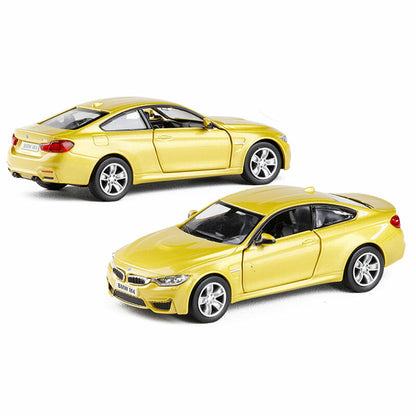 BMW M4 1:36 Diecast Model Car Toy Vehicle Pull Back Gifts for Kids Boys Gold