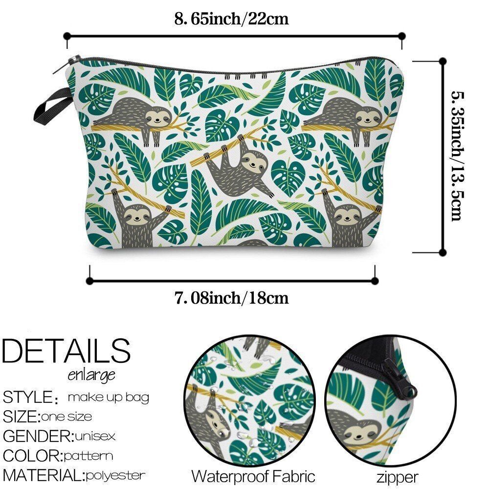Cosmetic Bag Waterproof Printing Swanky Turtle Toilet Bag Custom Style Traveling