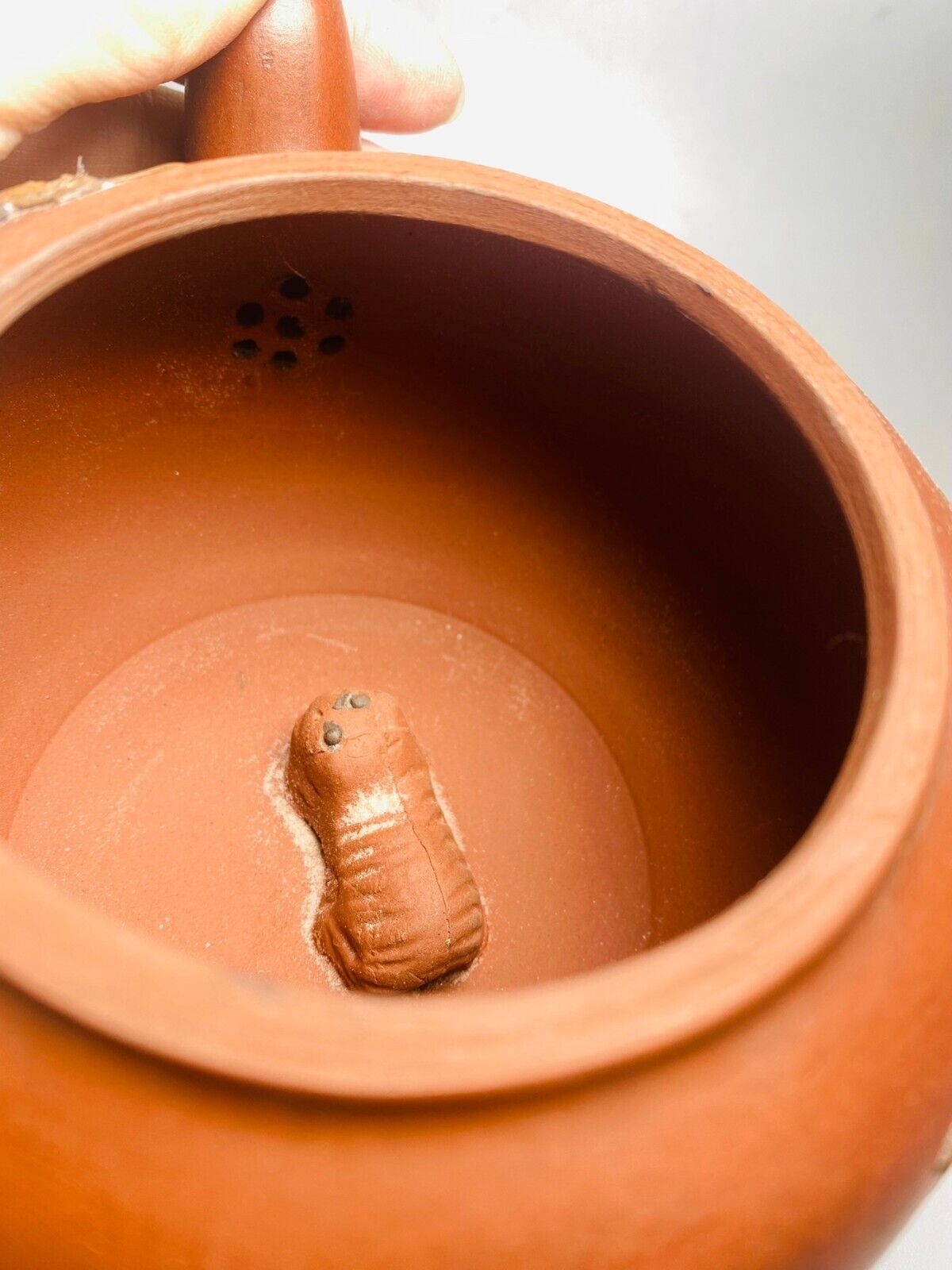 Chinese Yixing Zisha Clay Handmade Exquisite Teapot（卧虎藏龙 底款：周桂珍）