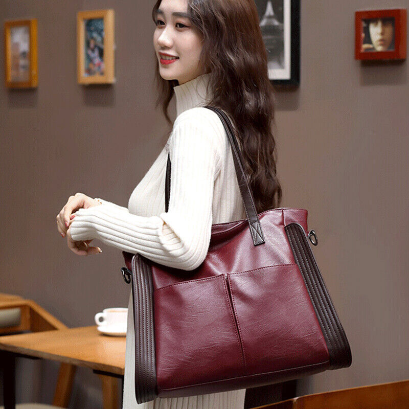 Tote Bag Handbag Shoulder Bag Women Ladies PU Leather Crossbody Bag