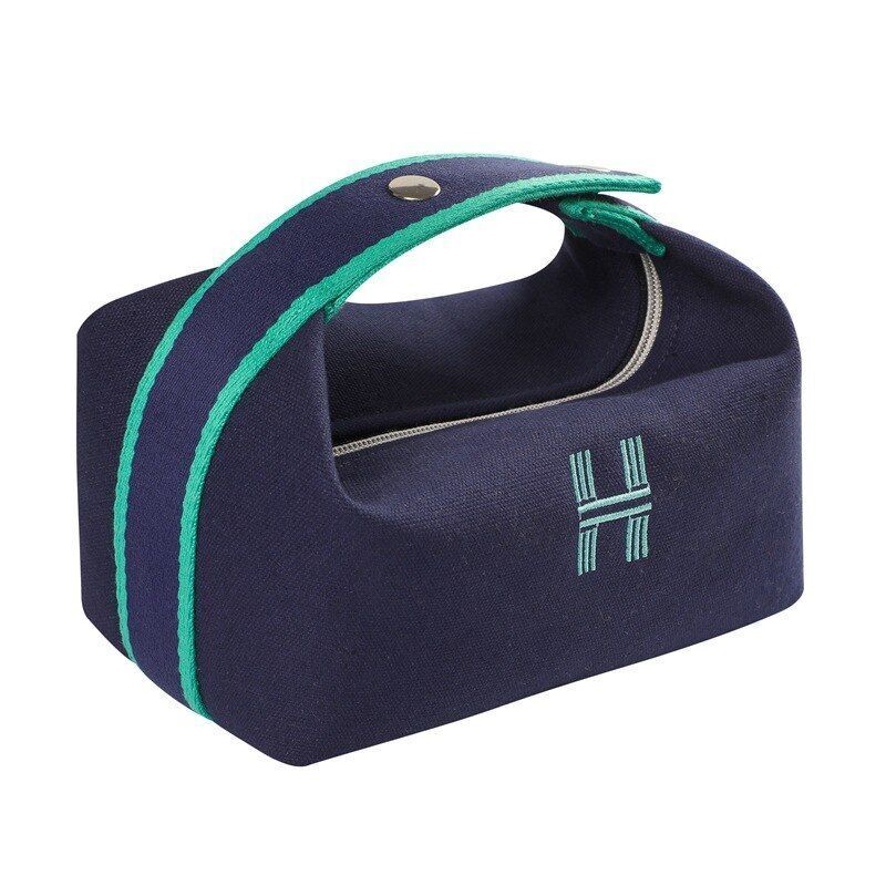 Waterproof Canvas Makeup Pouch Cosmetic Bag Makeup Organizer Bag Travel Cosmetic
