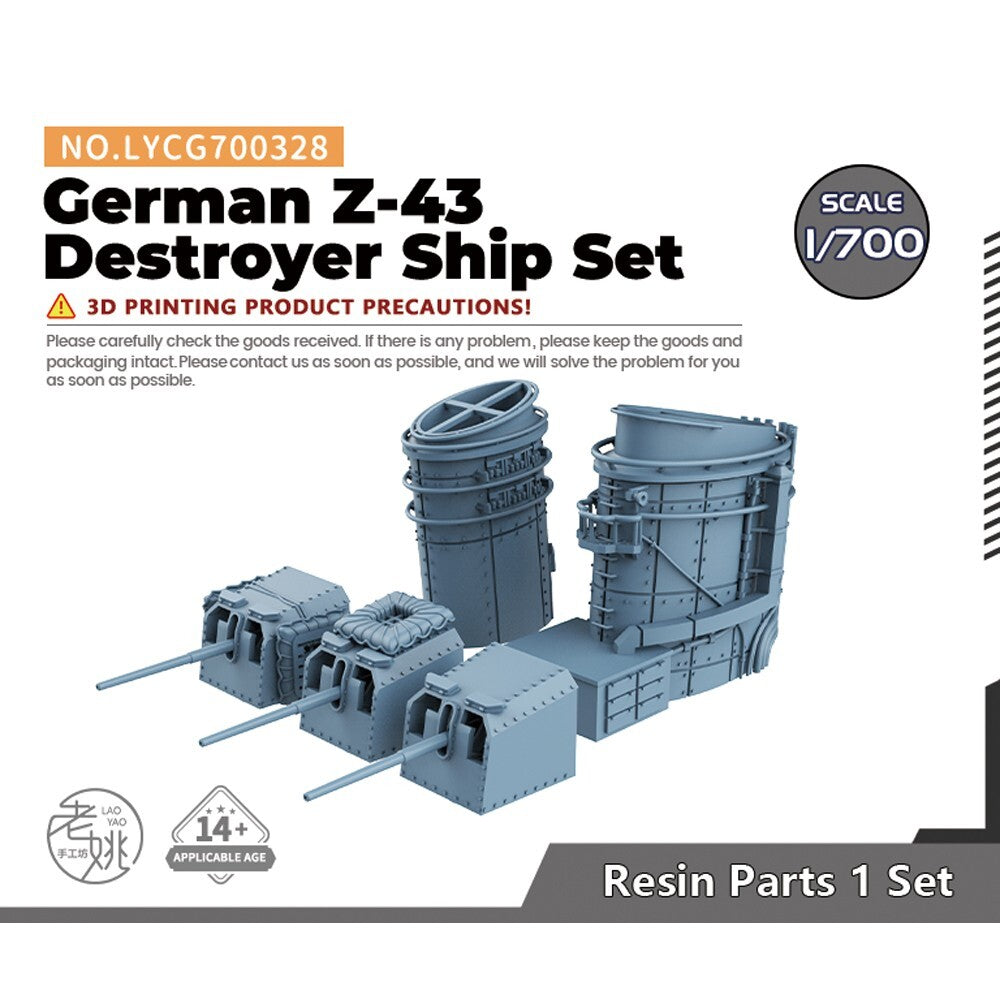 Yao's Studio LYCG700328 1/700 Model Upgrades Sets German Z-43Destroyer Ship Set