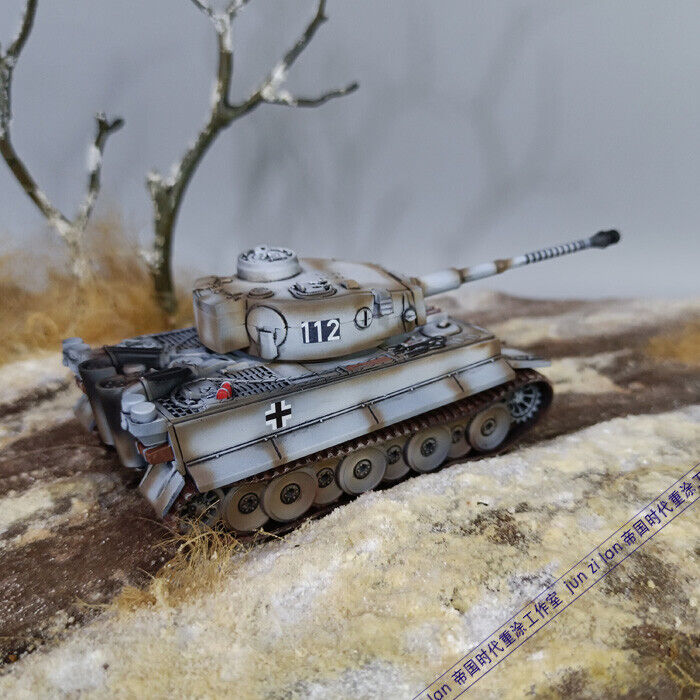 1/72 Scale WWII German Army Tiger Heavy Tank Assembled & Painted Plastic Mod