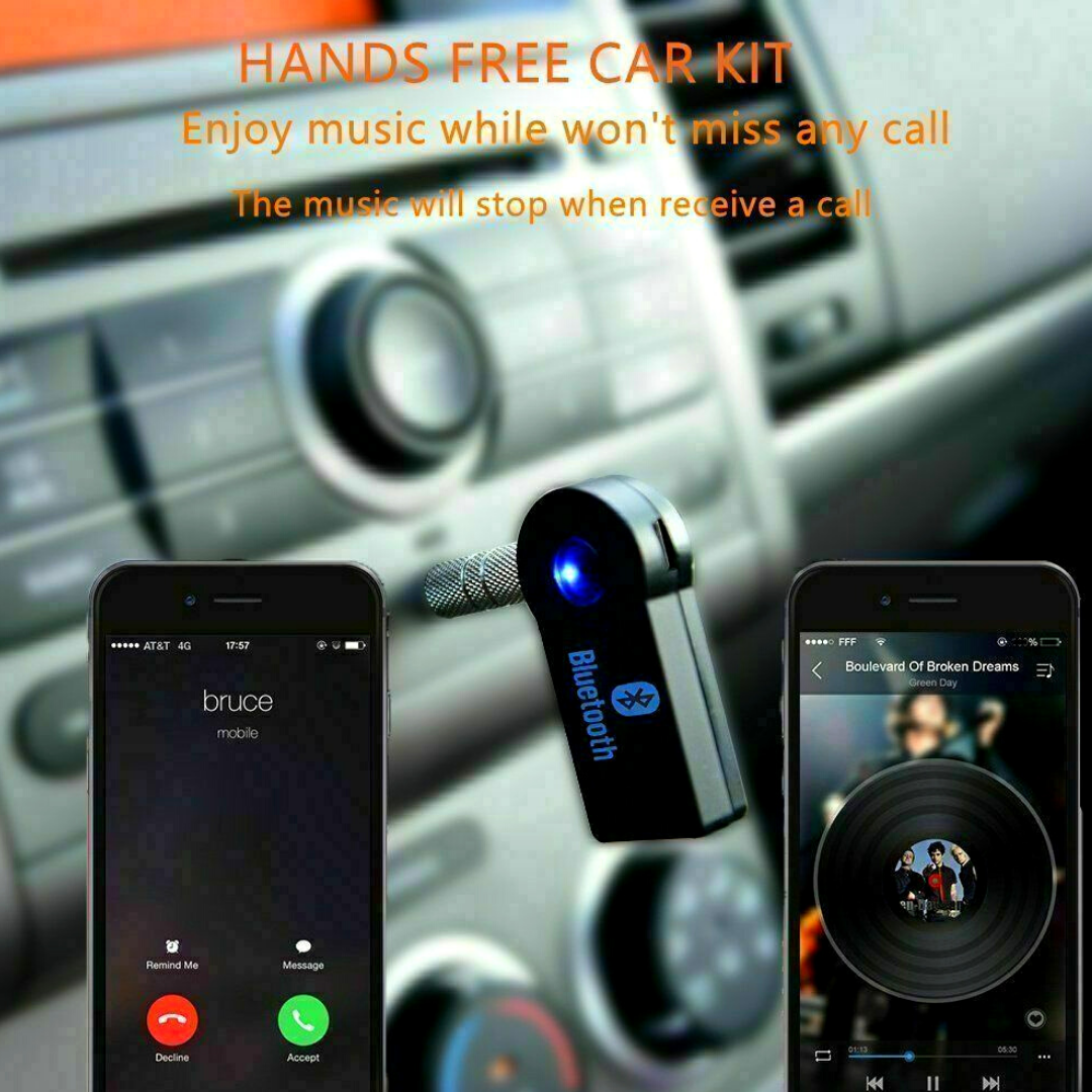 Bluetooth Adaptador Inalambrico Receptor de Audio Estéreo de 3,5 mm AUX Casa Car