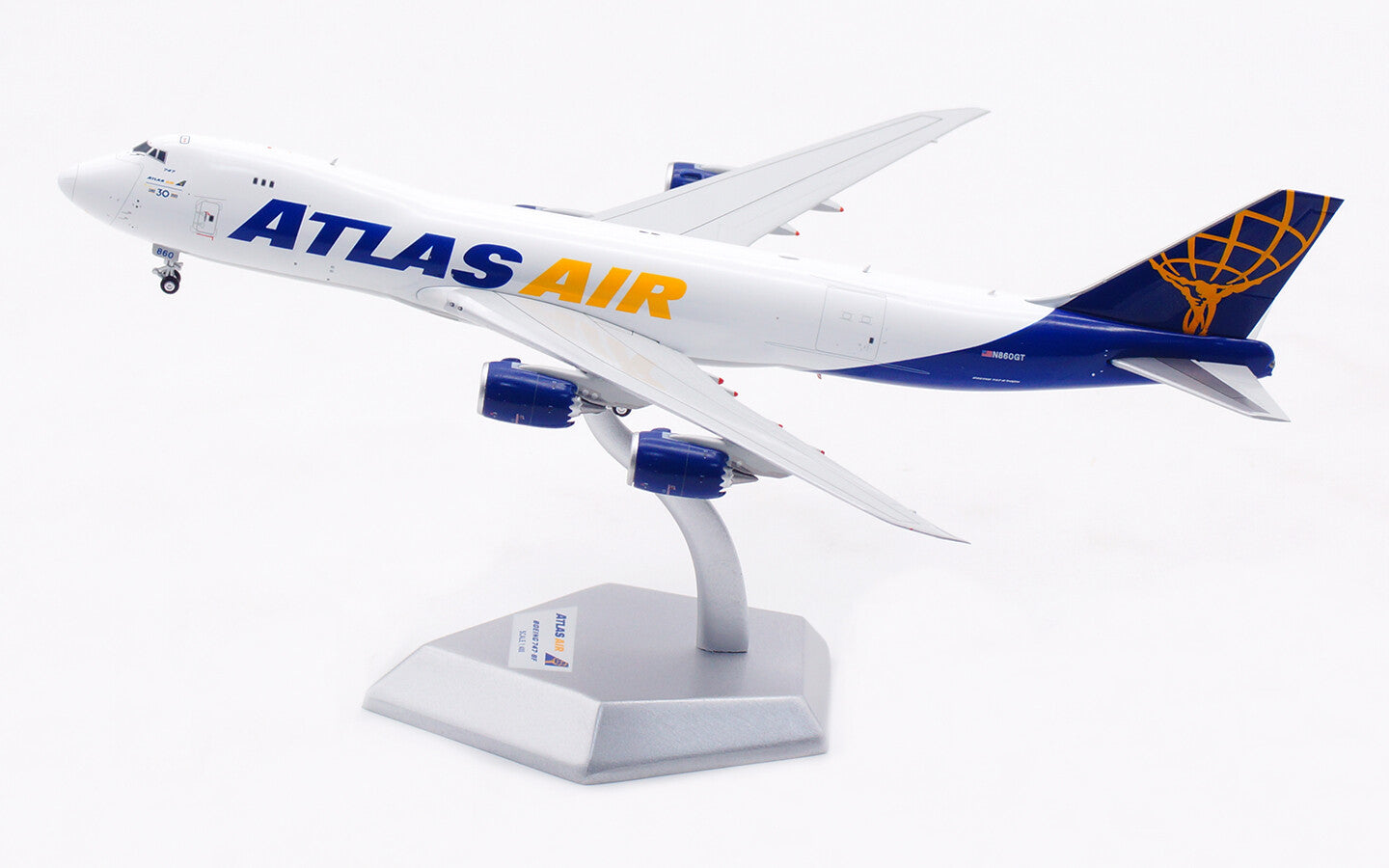 1:400 HX Models ATLAS AIR BOEING 747-8 Passenger Airplane Diecast Aircraft Model