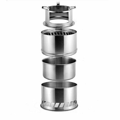 Large Camping Wood Stove Portable Gas Firewood Burning Outdoor Picnic Cooking