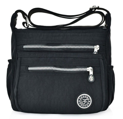Casual Tote Nylon Shoulder Bag Polyester Fashion Solid Zipper Travel Crossbody
