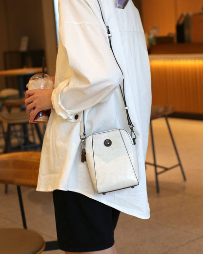 Split Leather Phone Bag Single Shoulder Messenger Cowhide Crossbody 16*18*9 CM