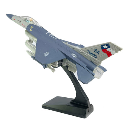 1:72 Scale 1985 F16 Fighter Jet Airplane Model Metal Diecast Plane Toy Blue