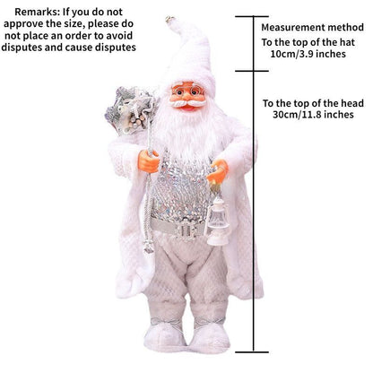 Christmas Ornaments 30-45cm Large Santa Claus Dolls Standing Figurine Home Decor