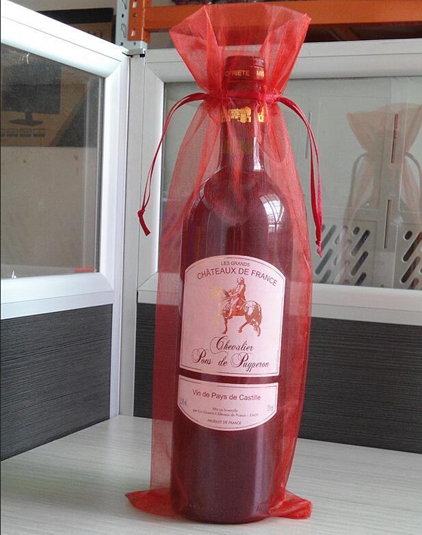 10Pcs New Sheer Organza Wine Bottle Gift Bags Cover For Party Wedding FavorY-ca
