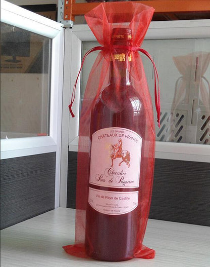 10Pcs New Sheer Organza Wine Bottle Gift Bags Cover For Party Wedding FavorY-ca