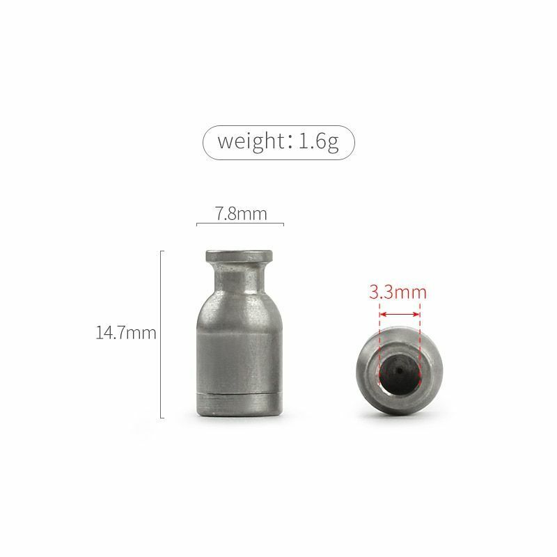1pcs Titanium Knife Beads Pendant DIY Bracelet Accessories Bottle Shape Paracord