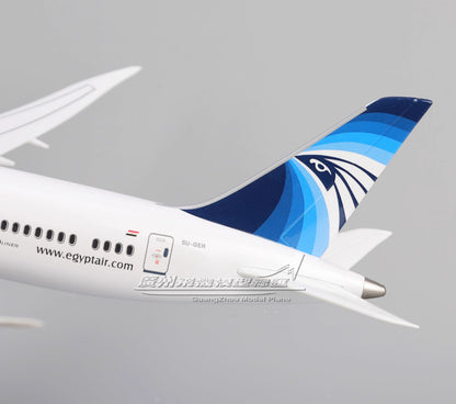 1:130 43CM EGYPTAIR BOEING 787 Passenger Plane Landing Gear Resin Aircraft Model