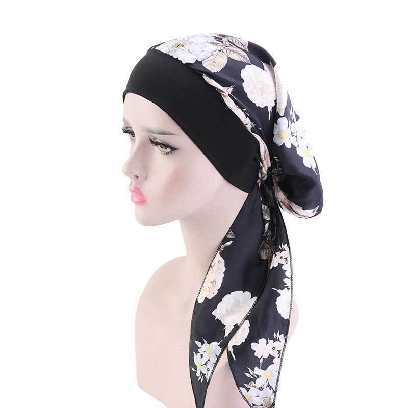 Womens Muslim Hijab Cancer Chemo Hat Turban Hair Loss Head Wrap Scarf Bandana*US