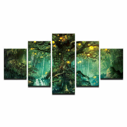 Forest Fantasy Luminous Abstract Big TreeCanvas Prints Painting Wall Art Decor