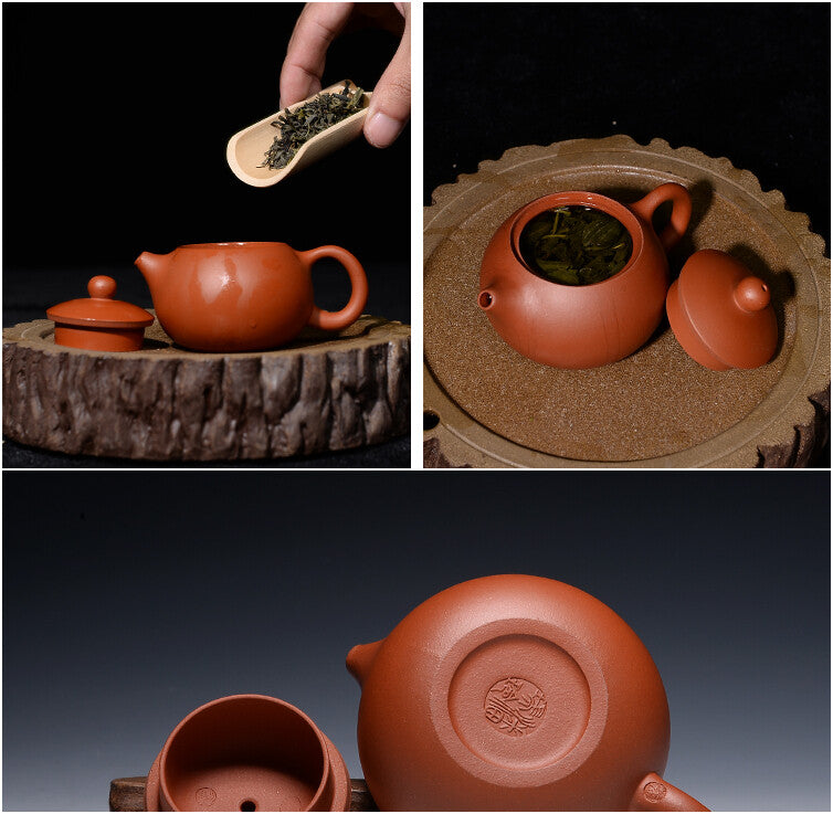 3.4 oz marked tea pot handmade xishi pot authentic yixing zisha kungfu tea pot