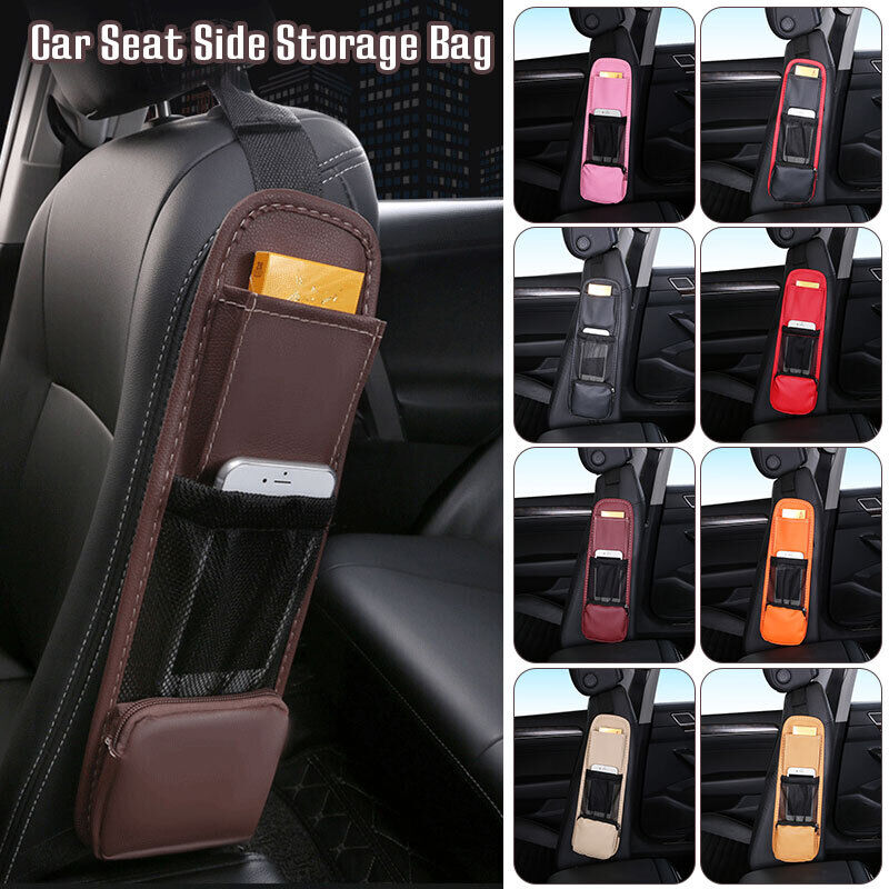 Car Seat Side Mesh Bag Organizer Storage Holder Phone Stowing Pocket Accessories