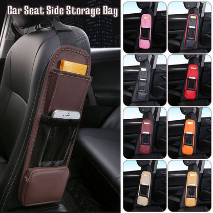Car Seat Side Mesh Bag Organizer Storage Holder Phone Stowing Pocket Accessories