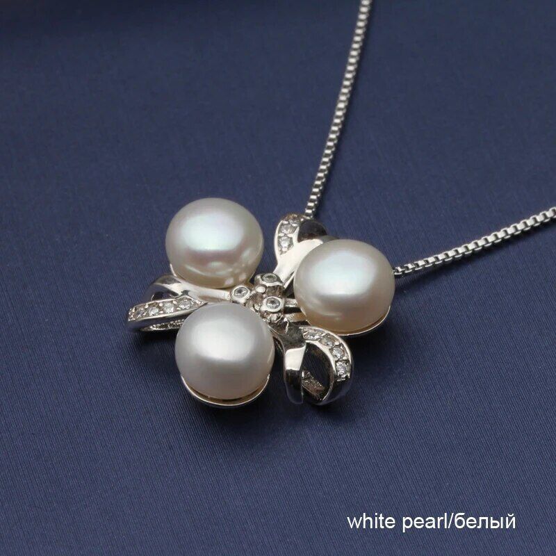 Pearl Freshwater Pendant 925 Silver Necklace Pendants Chain Jewelry Accessories