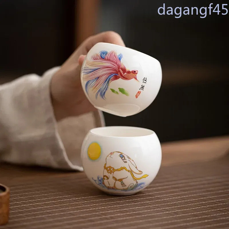150ml 1Pc Chinese Exquisitely Ceramic Handpainted Master Cup Tea Cup Teaware