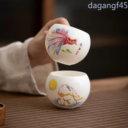 150ml 1Pc Chinese Exquisitely Ceramic Handpainted Master Cup Tea Cup Teaware