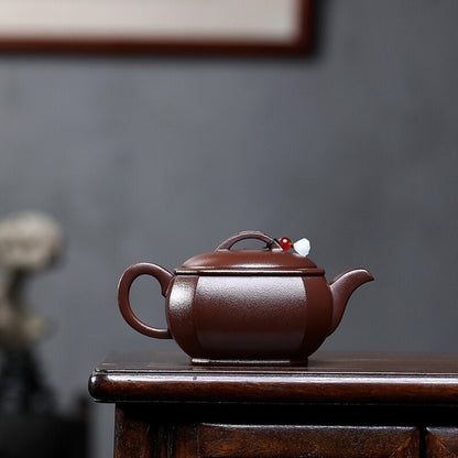On Sales China Tea Pot 320ml Real Yixing Zisha Purple Grit 10 Infuser Holes Pot