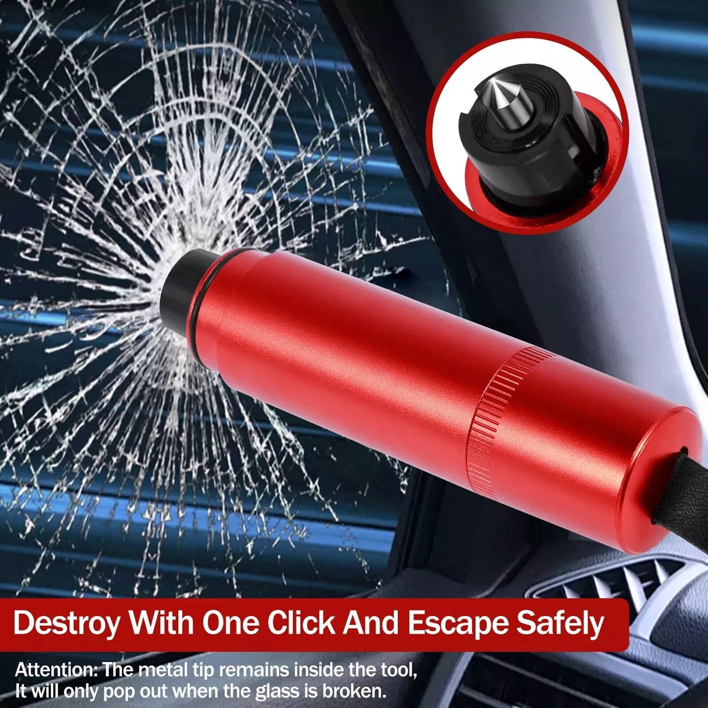 Car Safety Hammer Window Glass Breaker Seat Belt Emergency Escape Cutter Tool