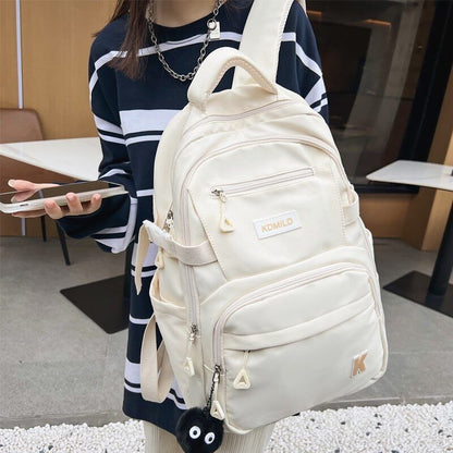 Buckle Backpack School Bag Student Shoulder Bag Teenage Girls Backpacks