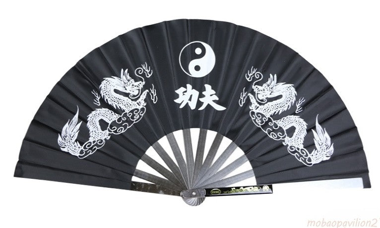 Metal Stainless Steel Folding Fan Mulan Kung Fu Martial Arts Tai Chi Fan New