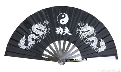 Metal Stainless Steel Folding Fan Mulan Kung Fu Martial Arts Tai Chi Fan New