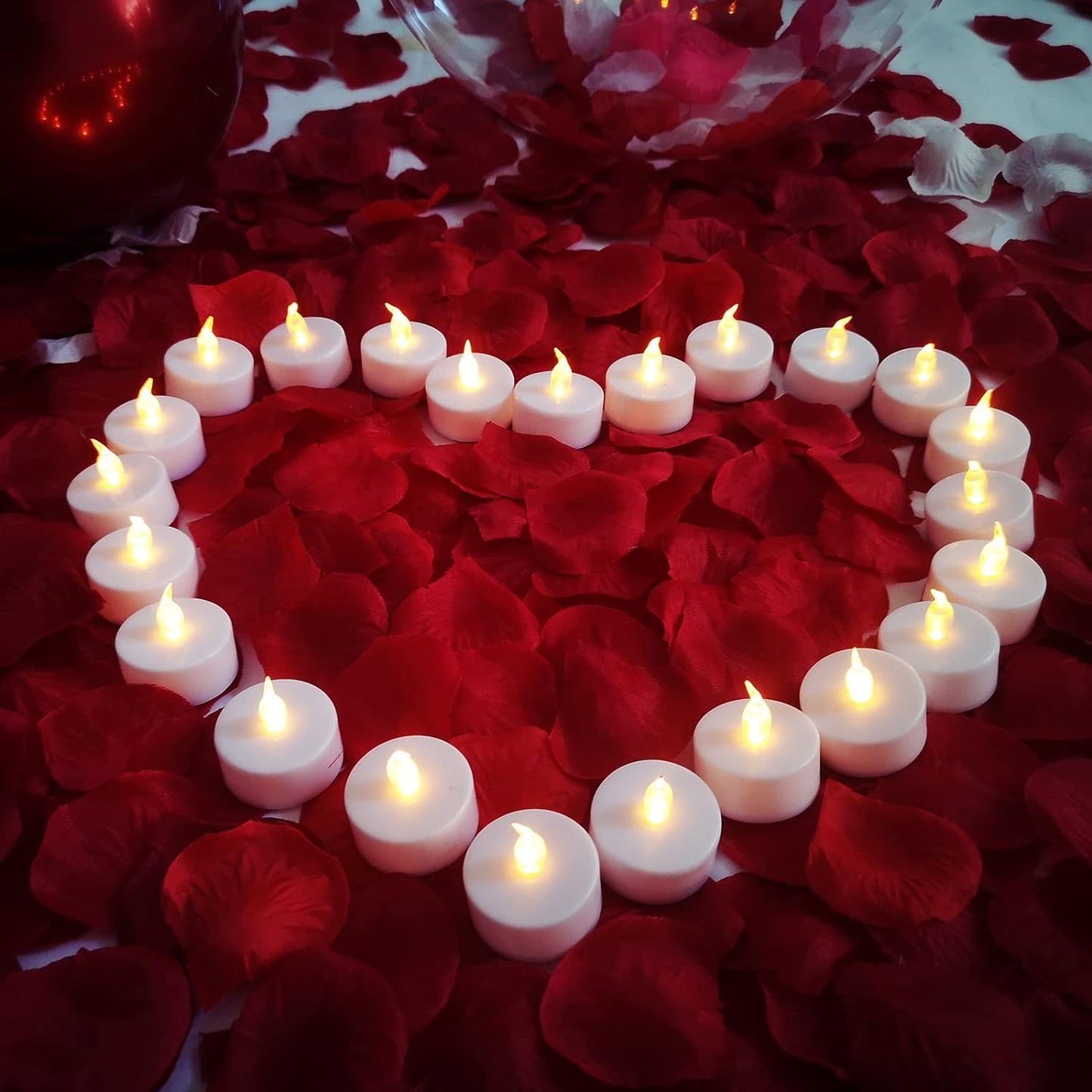 meSiYacu Led Tea Lights, Battery Light, Flameless Tealight Candles White