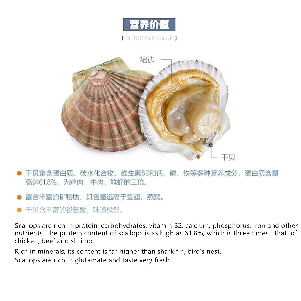 HelloYoung Dried Scallops 8.8oz Wild Japanese Seafood Snack Soup