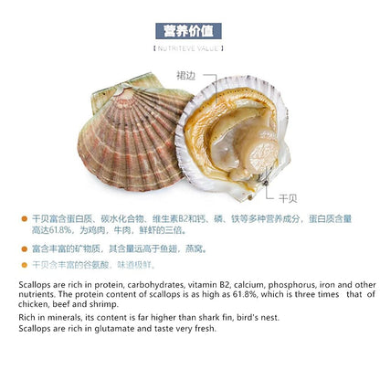 HelloYoung Dried Scallops 8.8oz Wild Japanese Seafood Snack Soup